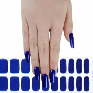 Gel Nail Wraps - Gel Nagel Wraps - Gel Nail Stickers - Gel Nagel Folie - UV lamp - Shiny Blue