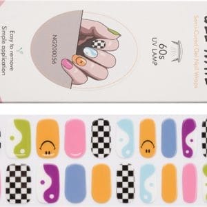 Gel Nail Wraps - Gel Nagel Wraps - Gel Nail Stickers - Gel Nagel Folie - UV lamp - Smiley Mix