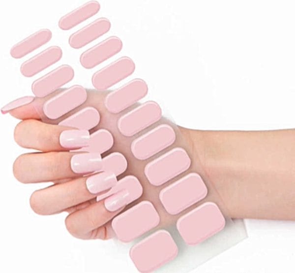 Gel nail wraps - gel nagel wraps - gel nail stickers - gel nagel folie - uv lamp - soft pink