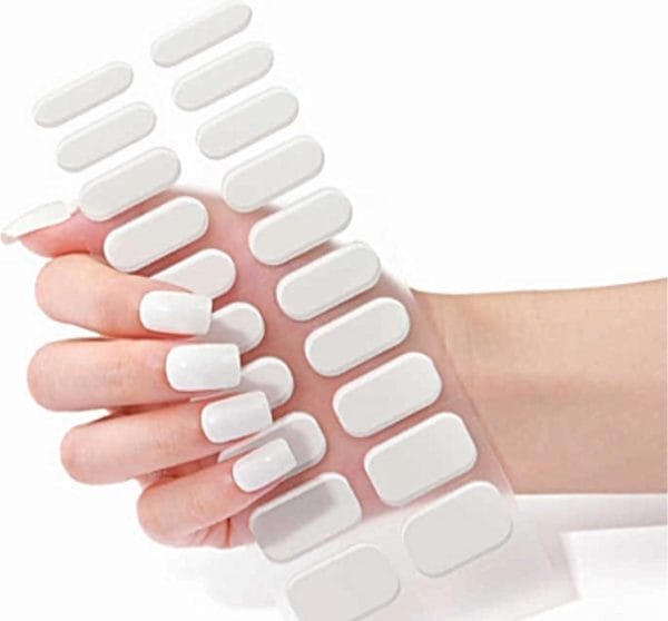 Gel nail wraps - gel nagel wraps - gel nail stickers - gel nagel folie - uv lamp - white