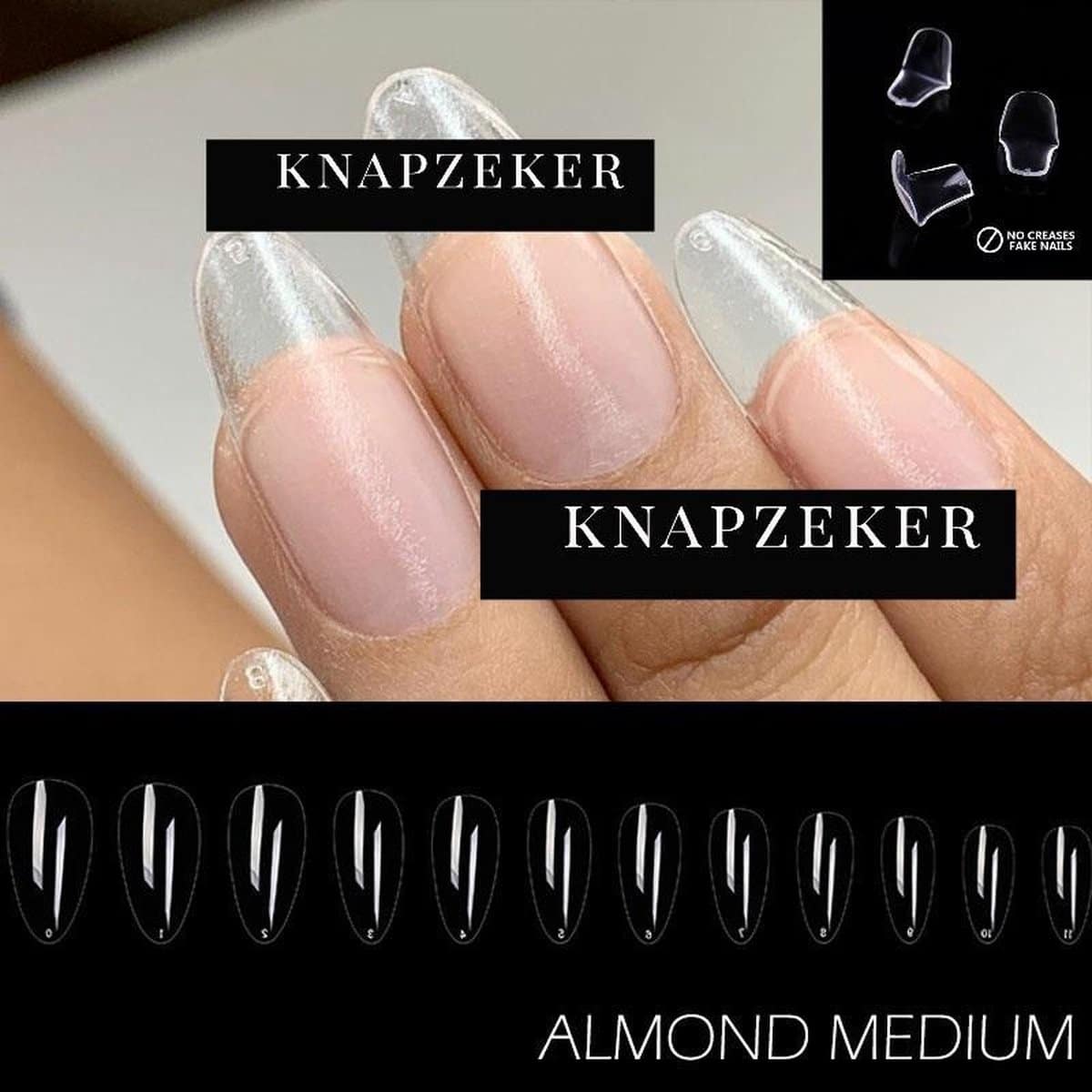 Gel Soft Flex Nepnagels plaknagels lijm almond shape nagels press on nails 100% soak-off - Fake nails- Nageltips Full Cover 240 Stuks Transparant / Clear Tips van hoge kwaliteit + nagelvijl +