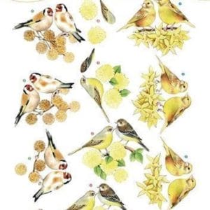 Gele Vogeltjes 3D-Knipvel Jeanine's Art 10 stuks