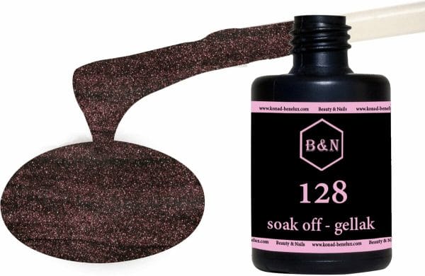Gellak - 128 cateye brown - 15 ml | B&N - soak off gellak