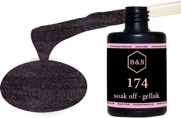 Gellak - 174 cateye dark purple - 15 ml | B&N - soak off gellak