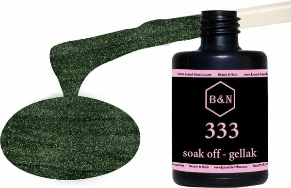 Gellak - 333 cateye green - 15 ml | B&N - soak off gellak