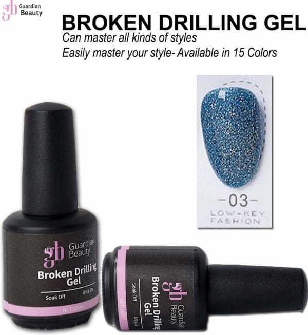 Gellak - Broken Drilling Gel #03 | Nagellak Gel | Glitter Gel | Nail Polish Gel