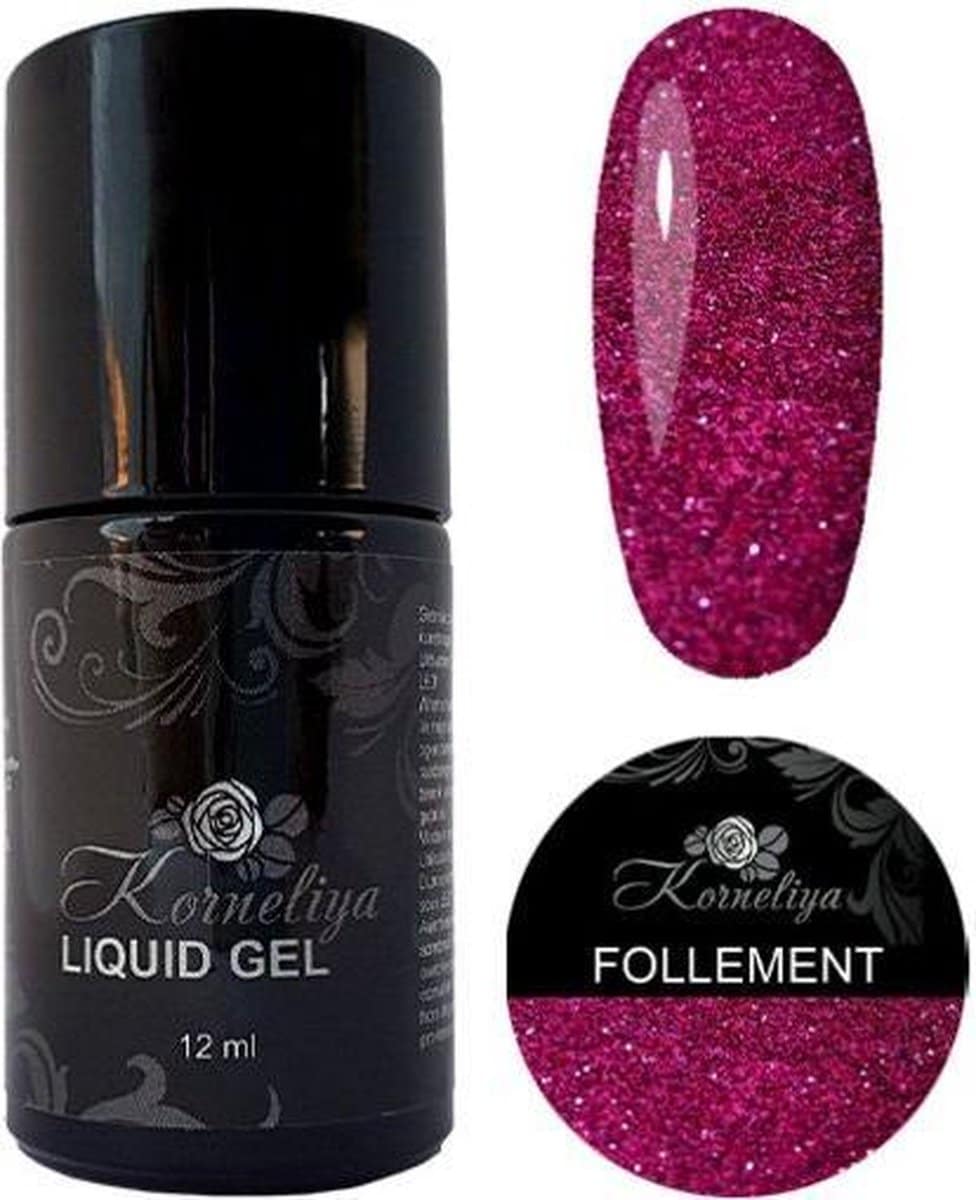 Gellak - korneliya liquid gelpolish moulin rouge follement 12ml Gellak - korneliya liquid gel moulin rouge follement 12ml