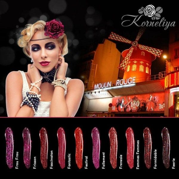 Gellak - Korneliya Liquid Gelpolish Moulin Rouge Voordeel Set met 10 kleuren