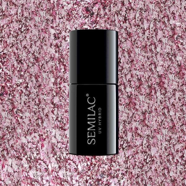 Gellak Semilac - 294 Gel Nagellak - Gel polish - UV Hybrid - Shimmer - Rose Pink - 7ml - Roze Glitter