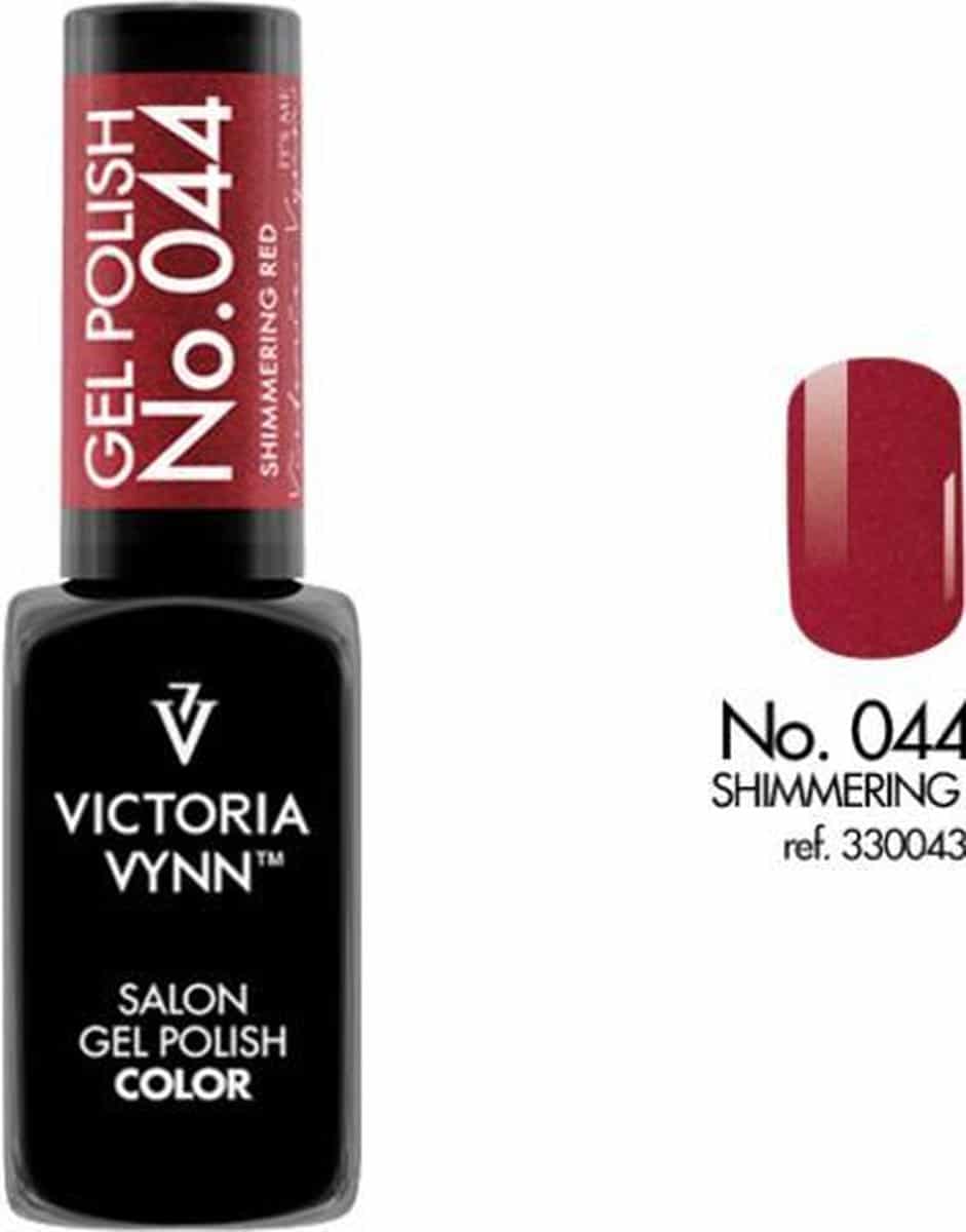 Gellak Victoria Vynn™ Gel Nagellak - Salon Gel Polish Color 044 - 8 ml. - Shimmering Red