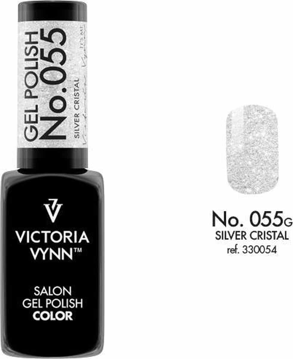 Gellak Victoria Vynn™ Gel Nagellak - Salon Gel Polish Color 055 - 8 ml. - Silver Cristal