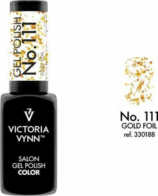 Gellak Victoria Vynn™ Gel Nagellak - Salon Gel Polish Color 111 - 8 ml. - Gold Foil