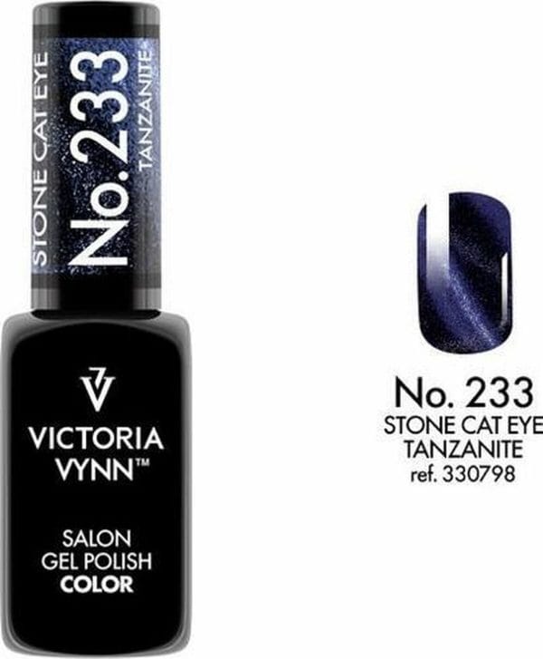 Gellak Victoria Vynn™ Gel Nagellak - Salon Gel Polish Color 233 - 8 ml. - Stone Cat Eye Tanzanite