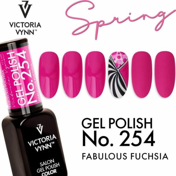 Gellak Victoria Vynn™ Gel Nagellak - Salon Gel Polish Color 254 - 8 ml. - Fabulous Fuchsia