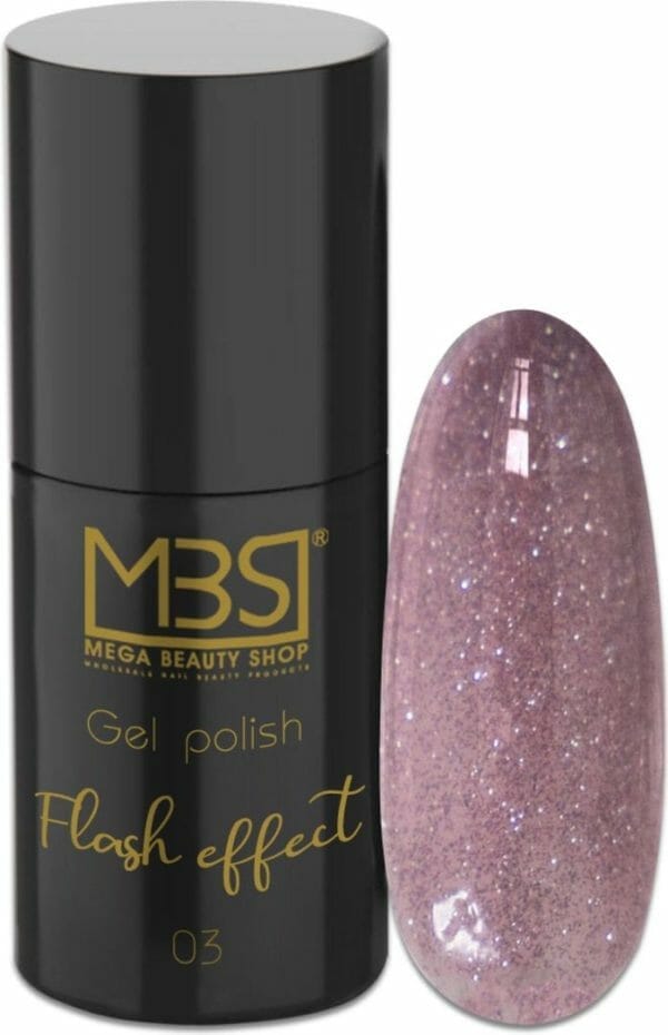 Gellak - gel polish - pro - flash line - glitter gellak - paars - (03)
