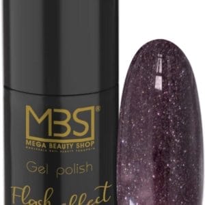 Gellak - gel polish - pro - flash line - glitter gellak - paars - (06)