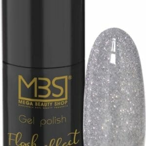 Gellak - gel polish - pro - flash line - glitter gellak - zilver - (01)