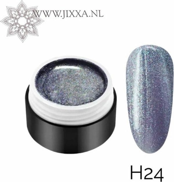 Gellak glitters H24 potje 5ml - Gel lak glitters - Glitters nailart - Gellak glitter kleuren - Nail art - Glitter nagels - Nagelstyliste
