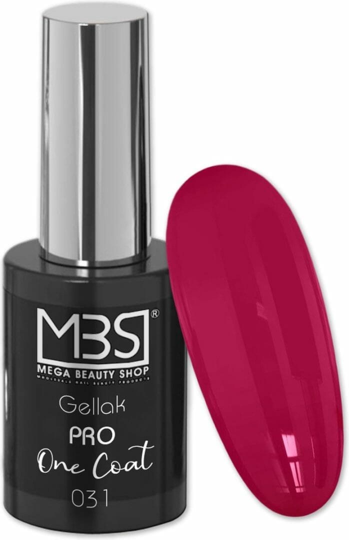 Gellak - one coat - 1 keer dekkend - gel nagellak - 10ml - mbs - diep roze - professioneel 31 Gellak - one coat - 1 keer dekkend - gel nagellak - 10ml - mbs - diep roze - professioneel 31