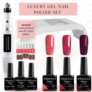 Gellak starterspakket - Gellak - 3 top kleuren gellak nagellak - UV led lamp - Elektrische nagelvijl - Manicure set - Nagellak set