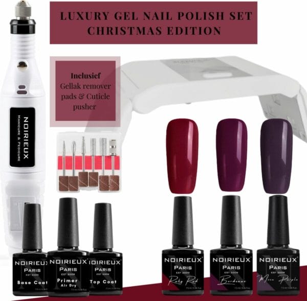 Gellak starterspakket - gellak - winter edition kleuren - gellak nagellak - uv led lamp - elektrische nagelvijl - manicure set - nagellak set