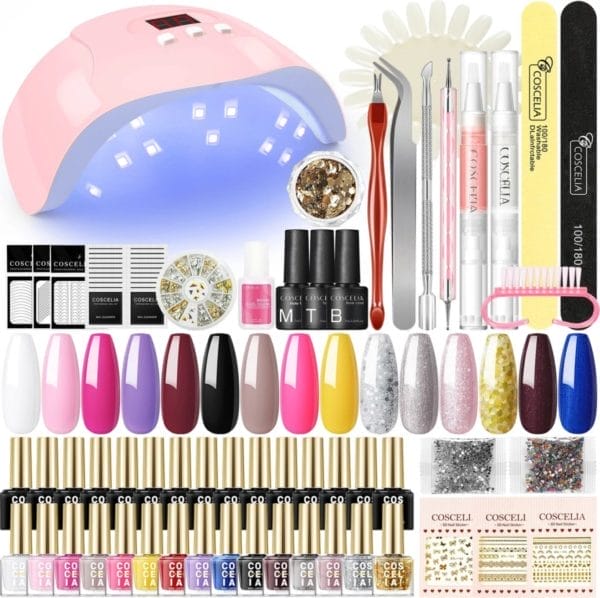 Gellak starterspakket - gellak nagelset - gellak - uv led lamp 36w - nail art - 15 kleuren gellak - manicure set - nagellamp - nagellak