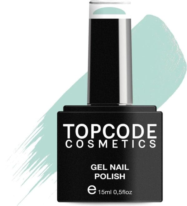 Gellak van topcode cosmetics - bermuda mint blue - #tcbl37 - 15 ml - gel nagellak