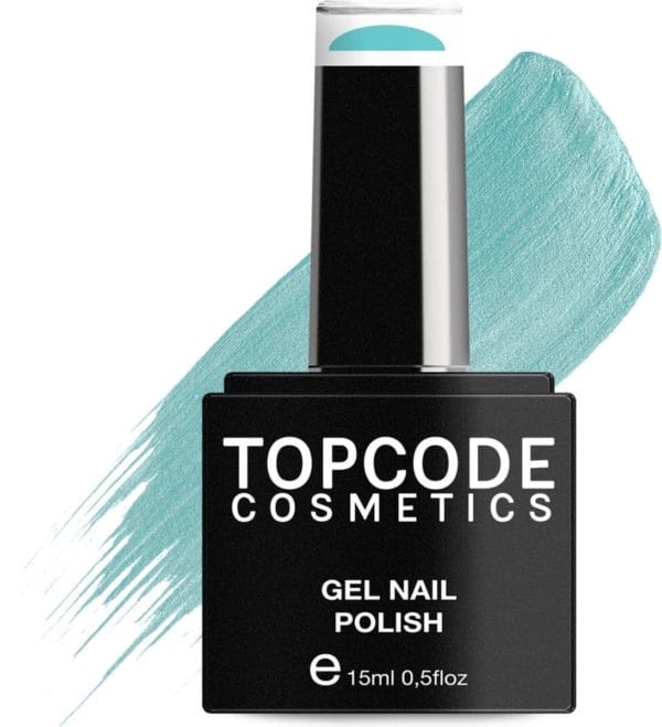 Gellak van topcode cosmetics - bondi blue - #tcbl28 - 15 ml - gel nagellak