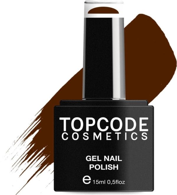 Gellak van topcode cosmetics - brown oxide - #tcke23 - 15 ml - gel nagellak
