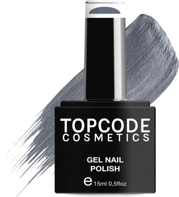 Gellak van topcode cosmetics - wedgewood grey - #tcke08 - 15 ml - gel nagellak