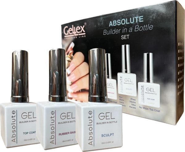 Gellex - biab starter pakket - 3x18ml - absolute gel #18 ''asteria'' - builder in a bottle - gellak starterspakket - biab nagellak - builder gel - gellak pink