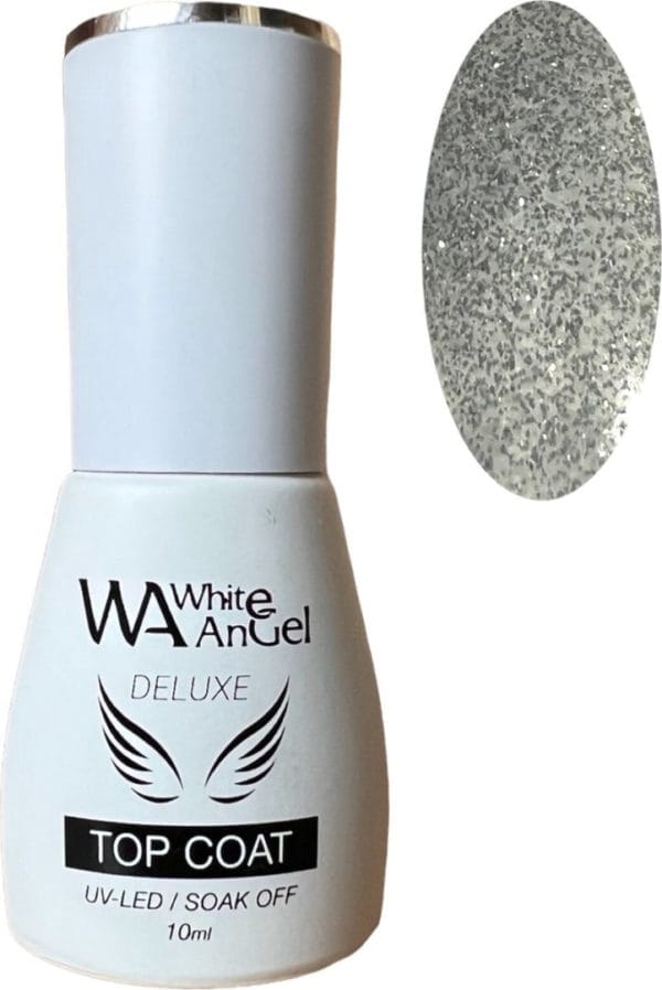Gellex glitter top coat (reflective) 10ml - gel nagellak, glitter topcoat - gellak nagels