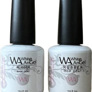 Gellex White Angel Rubber Base Coat (clear) 15ml & Rubber Top Coat 15ml - Gel in Bottle - Gel Nagellak Led/UV Gellak Set