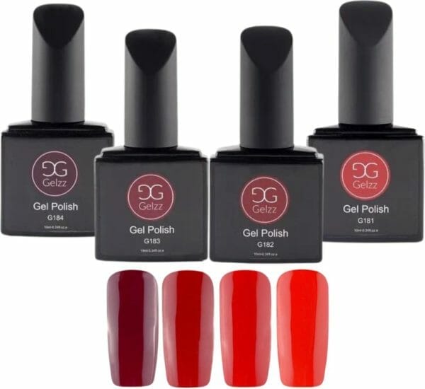 Gelzz Gellak - Gel Nagellak - Business RED collectie - Rood - Dekkende kleur - 10ml