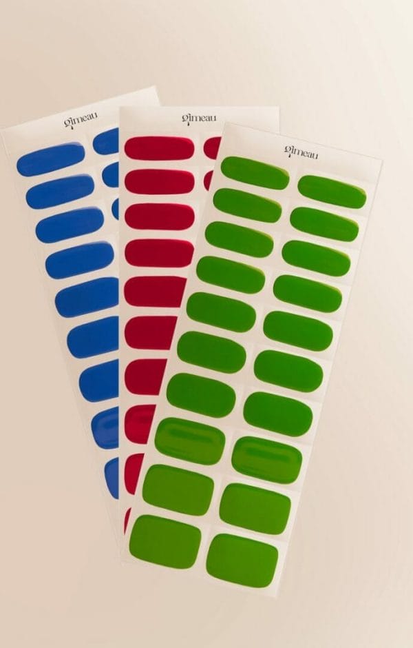 Gimeau - Gel Nagel Stickers - 3 Gel Nail Stickers - Rainbow pakket - UV LED LAMP verplicht