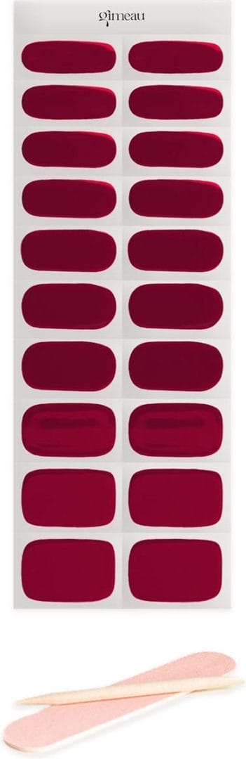 Gimeau - gel nail stickers - bordeaux red Gimeau - gel nail stickers - bordeaux red
