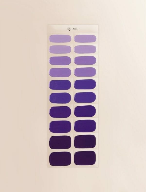 Gimeau - gel nail stickers - purple rain - paars - licht en donker