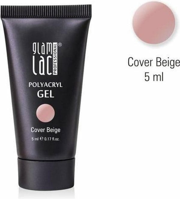 Glamlac Polygel - Polyacryl Gel Cover Beige 5 ml- Professioneel product - Salon kwaliteit - Mini verpakking