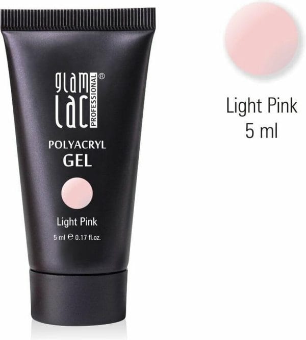 Glamlac Polygel - Polyacryl Gel Light Pink 5 ml- Professioneel product - Salon kwaliteit - Mini verpakking