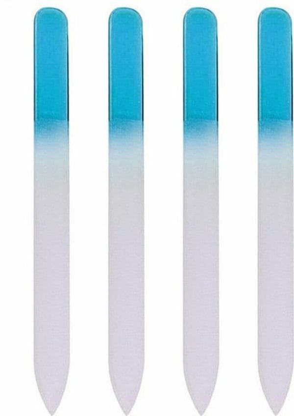 Glazen Nagelvijl Blauw - 4 Stuks - Glasvijl - Manicure - oDaani