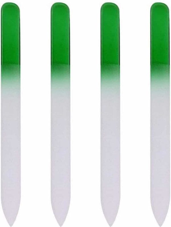 Glazen nagelvijl groen - 4 stuks - glasvijl - manicure - odaani