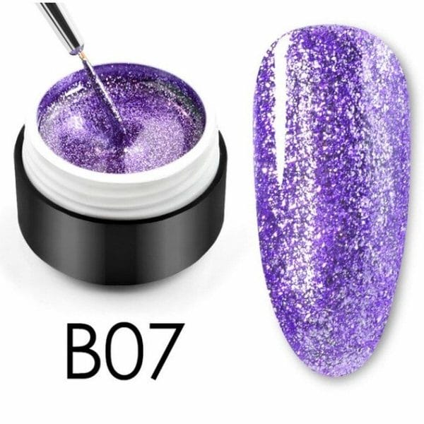 Glittergel B07 - UV gel - Gellak - Nagelverzorging - Nagelversiering - Nail art - Glitters
