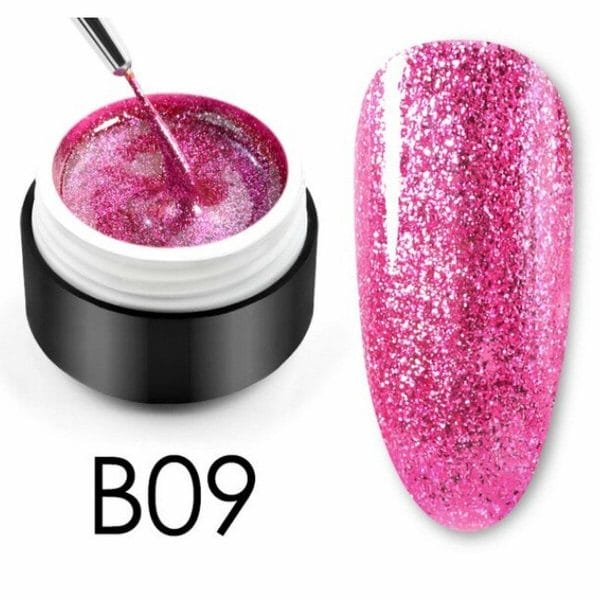Glittergel B09 - UV gel - Gellak - Nagelverzorging - Nagelversiering - Nail art - Glitters