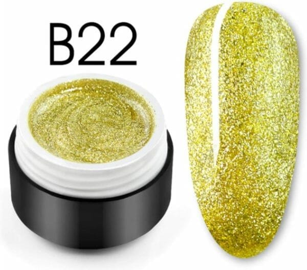 Glittergel b22 - glitters - nailart - nail art glitters - gellak - nagelversiering - nagelverzorging - nail art tools - glitter gellak - 5ml - mooie glitters