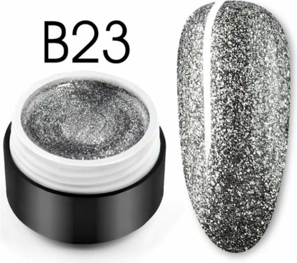 Glittergel B23 - Glitters - Nailart - Nail art glitters - Gellak - Nagelversiering - Nagelverzorging - Nail art tools - Glitter gellak - 5ml - Mooie glitters