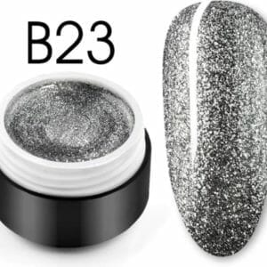 Glittergel B23 - Glitters - Nailart - Nail art glitters - Gellak - Nagelversiering - Nagelverzorging - Nail art tools - Glitter gellak - 5ml - Mooie glitters