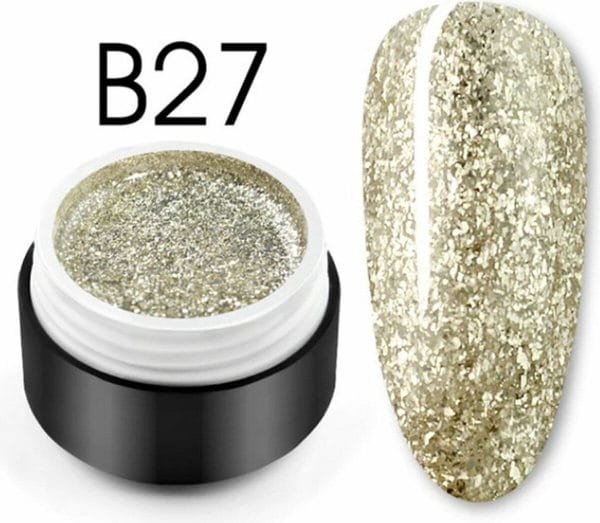 Glittergel B27 - Glitters - Nailart - Nail art glitters - Gellak - Nagelversiering - Nagelverzorging - Nail art tools - Glitter gellak - 5ml - Mooie glitters