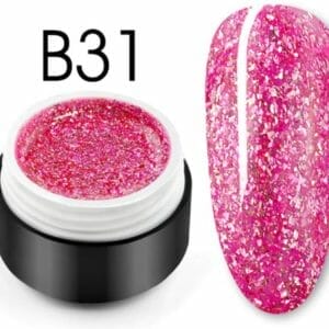 Glittergel B31 - Glitters - Nailart - Nail art glitters - Gellak - Nagelversiering - Nagelverzorging - Nail art tools - Glitter gellak - 5ml - Mooie glitters