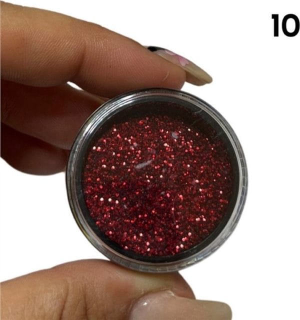 Glitters 15ml kleur 10 - veel glitters - nailart glitters - losse glitters - nails - nagelstyliste - acrylpoeder - polygel - uv gel - glitters mengen - nagelsalon