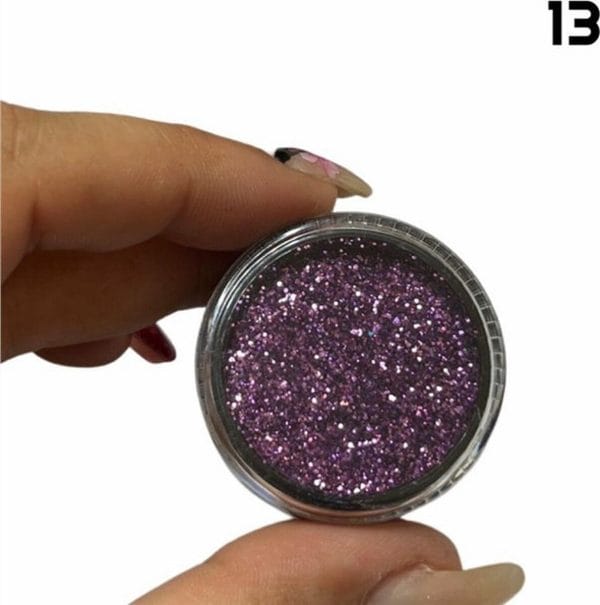 Glitters 15ml kleur 13 - Veel glitters - Nailart glitters - Losse glitters - Nails - Nagelstyliste - Acrylpoeder - Polygel - UV gel - Glitters mengen - Nagelsalon